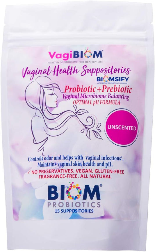 Biom Vaginal Probiotic Suppository: Natural Vaginal (15)