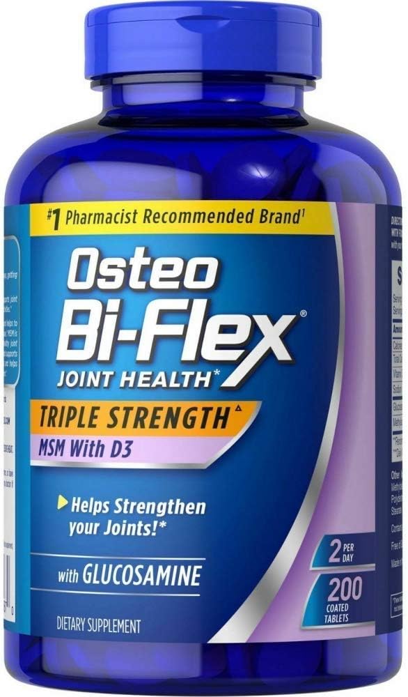 Osteo Bi Flex Supplement Glucosmine 1500 1000IU (200Count), (200Count), 200Count 200Count 1 1 Pack
