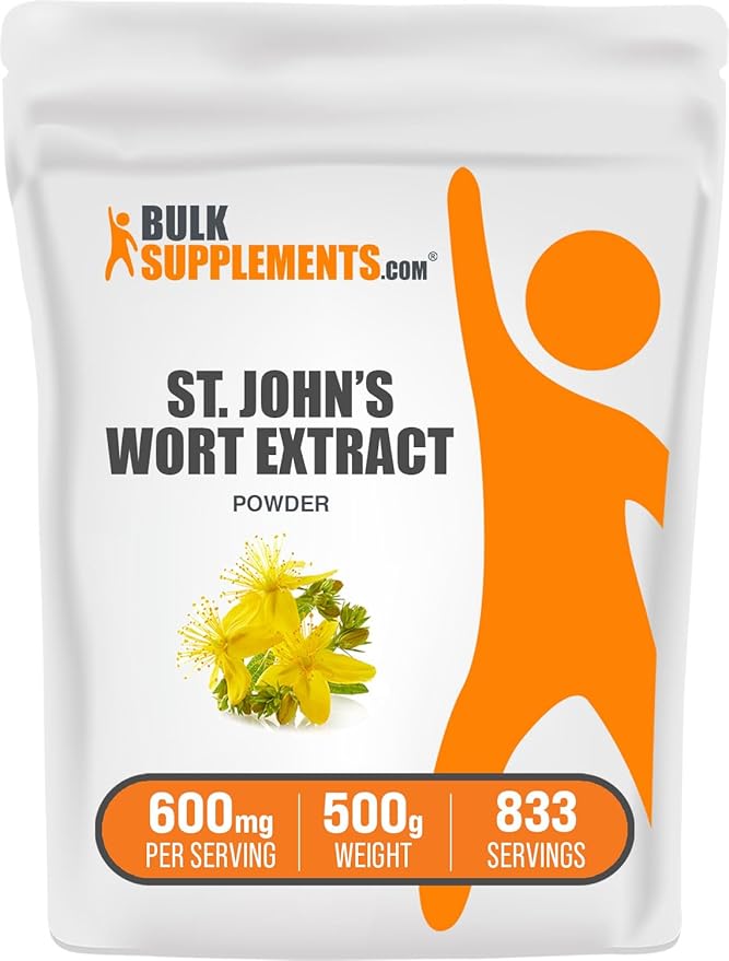 BulkSupplements.com St. John's Wort Extract (500 Grams 1.1 lbs)
