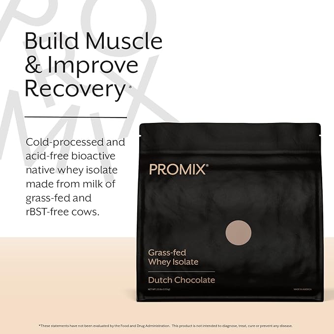 Promix Whey Protein Isolate Powder, Chocolate 2.5lb - 100% All