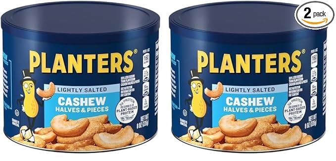 PLANTERS Lightly Salted Cashew Halves & 8 Oz 2)