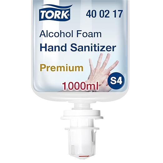 Tork Alcohol Foam Hand Sanitizer S4, 6 x 1L, 400217, 400217, 33.82 33.82 Fl 6)