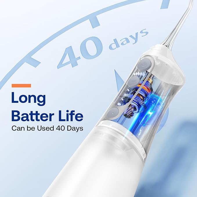 Bitvae C6 Water Dental Flosser IPX7 Waterproof 3 Modes 5 intensities,