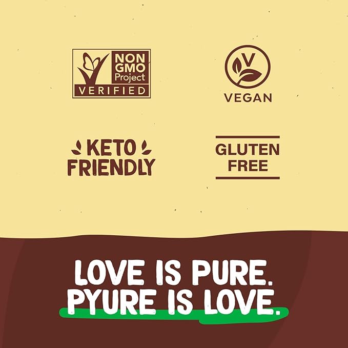 Pyure Hazelnut Spread with Cocoa 2 Net Carbs Keto Snack Gluten-Free, Peanut Free, Plant-Based Hazelnut Spread for Vegan Keto Friendly Food 13oz
