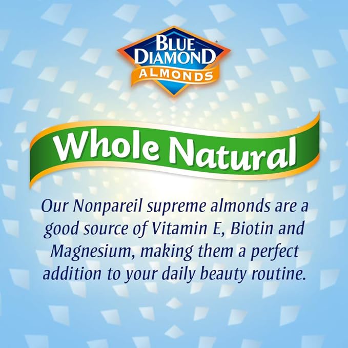 Blue Diamond Almonds, Raw Whole Natural, 16 Ounce