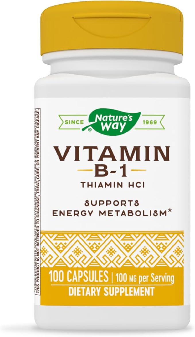 Nature's Way Vitamin B-1 100 mg 100 Capsules
