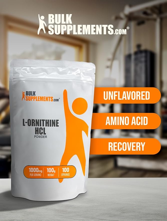 BulkSupplements.com L-Ornithine HCl Powder 1000mg per 100g (3.5 (3.5 oz) 1)