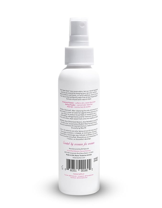 Kushae Natural Feminine Deodorant Spray 4 oz