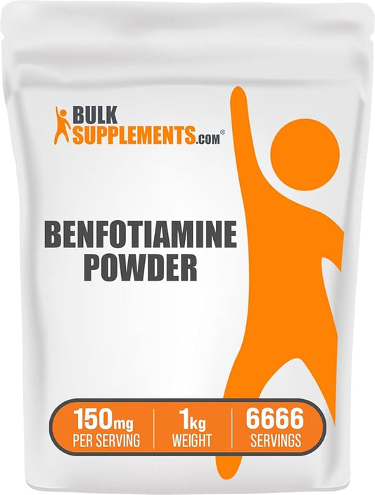 BulkSupplements.com Benfotiamine Powder B1 Supplement, 150mg, Gluten 150mg per 1kg (2.2 (2.2 lbs) 1)