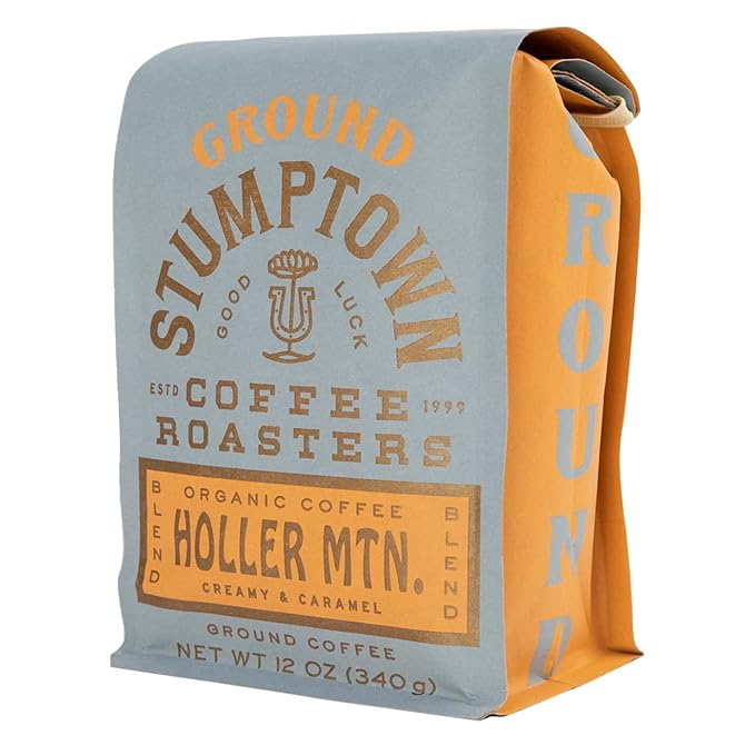 Stumptown Coffee Roasters, Organic Medium Roast Ground Coffee - Holler Mountain 12 Ounce Bag, Flavor Notes of Citrus Zest, Caramel and Hazelnut (Pack of 3)