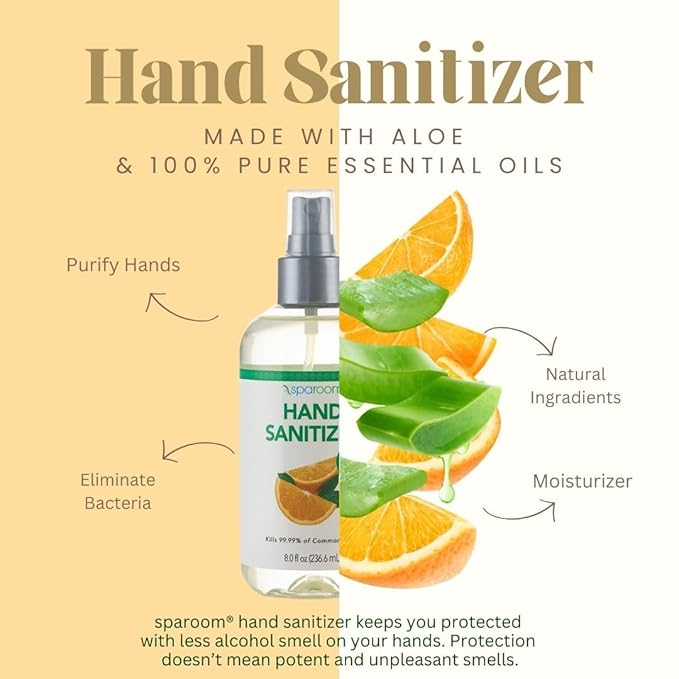 SpaRoom Hydrating Hand Sanitizer, 70% Alcohol 8 Fl