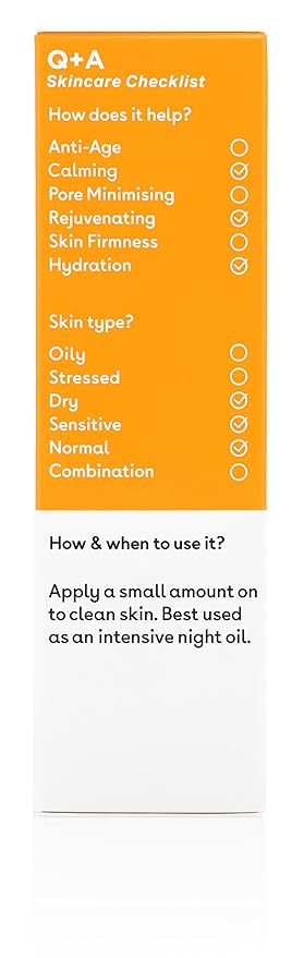 Q+A Super Food Facial Oil. A complexion enhancing face oil packed with 100% natural ingredients. 30ml/1fl.oz