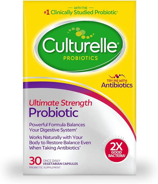 Culturelle Ultimate Strength Probiotic for Men 20 Billion 30 Count