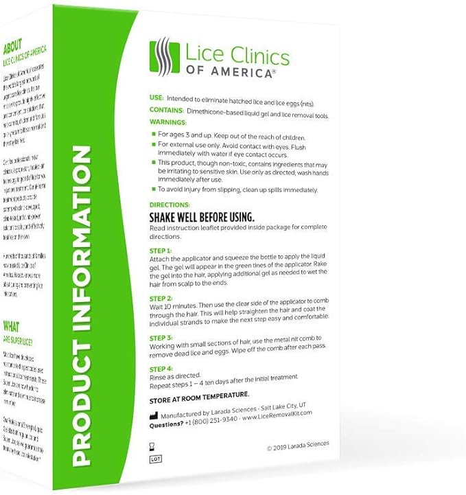 Lice Treatment Kit by Lice Clinics-Guaranteed 5.25oz Shampoo,