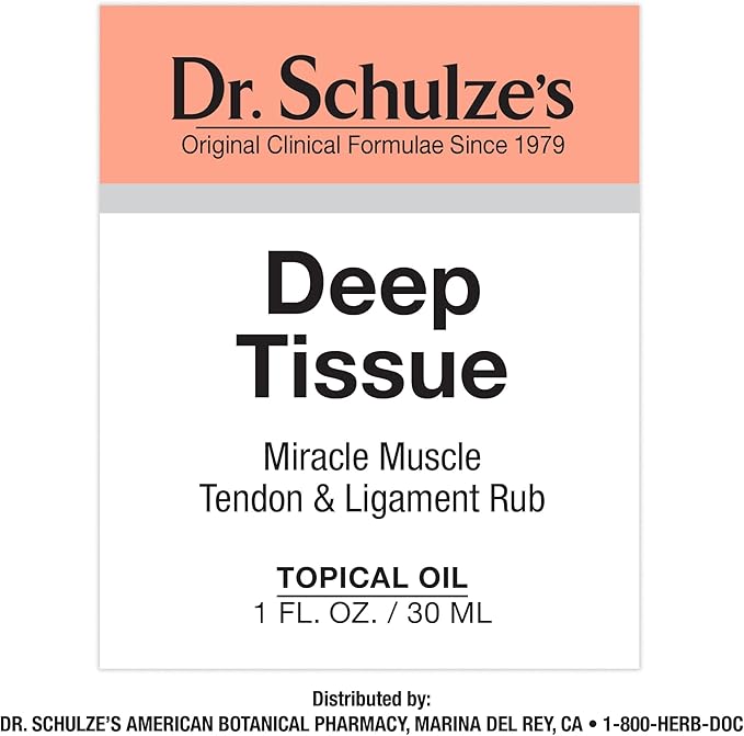 Dr. Schulze's Deep Tissue Oil | Powerful Herbal Support for Muscles, Tendons and Joints