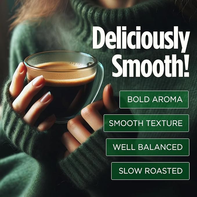 VitaCup Perfect Low Acid Coffee Beans, USDA Organic & Fair Trade, Mycotoxin Free, Dark Roast Guatemala Single Origin, Clean & Pure, Low Acidity, Whole Bean Coffee, 4 bags, 11oz each