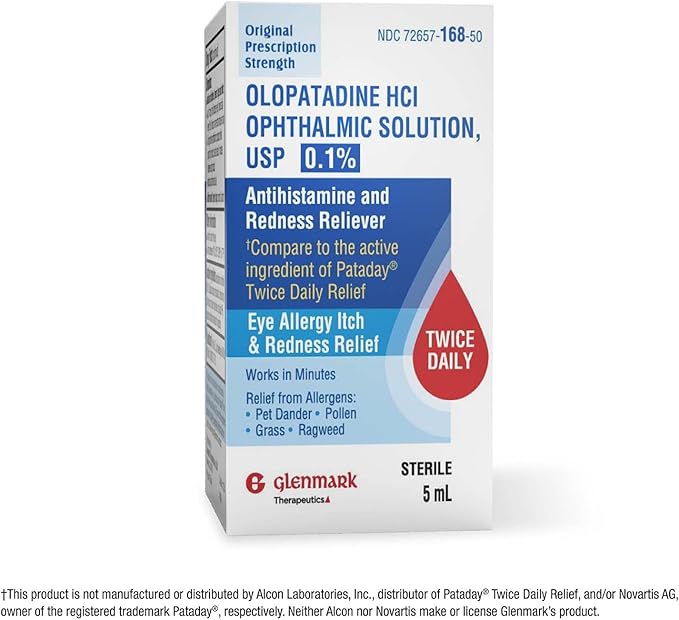 Olopatadine Eye Drops for Allergies, Redness 0.1%, 5ml 5ml