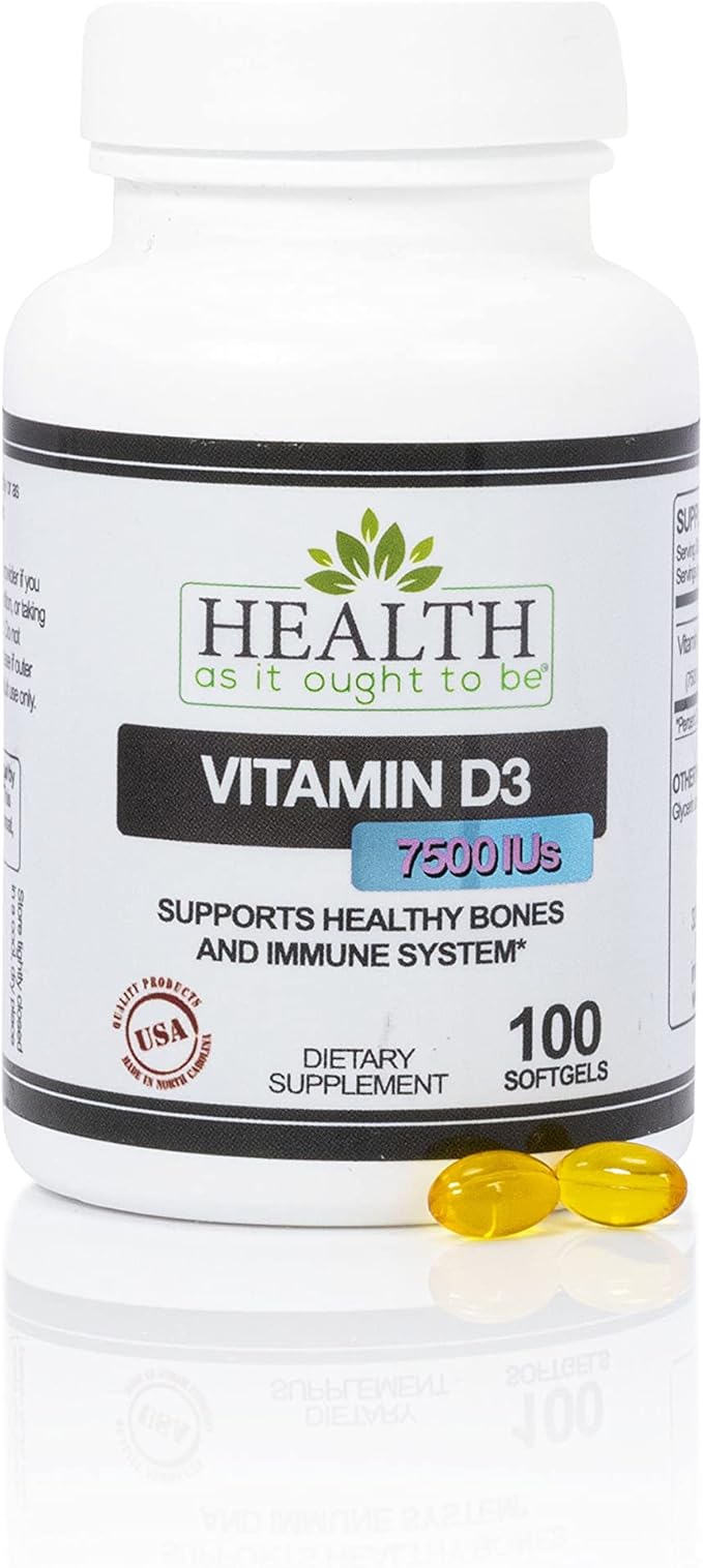 Health As It Ought To Be D|3 7500 7500 IUs 100 Softgels