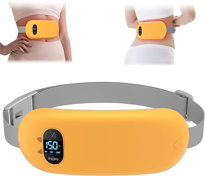 Portable Heating Pad for Cramps, Upgrade 6 Heat 6 Massage