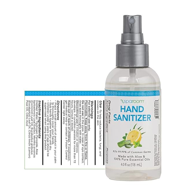 SpaRoom Hydrating Hand Sanitizer, 70% Alcohol 4 Fl 2-pack