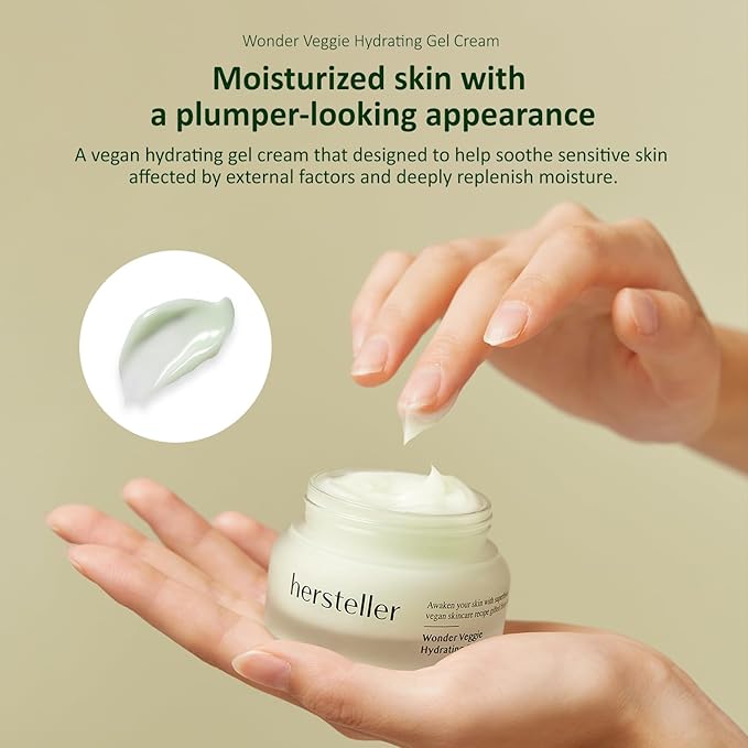 Hersteller Wonder Veggie Hydrating Gel Cream 50ml, 1.7 Fl Oz Superfood Kale Leaf Extract Deep Hydrating Moisturizing Vegan Facial Skin Korean Skincare