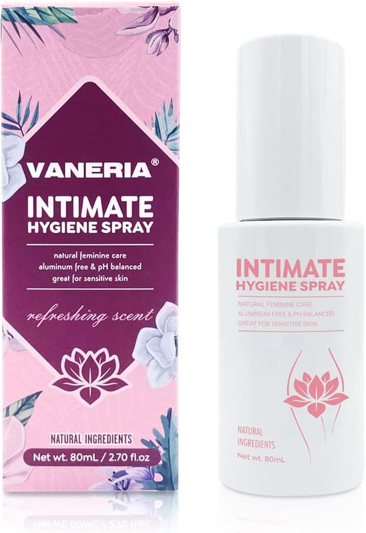 VANERIA Intimate Spray for Women,100% Natural 80ml/2.70 fl.oz