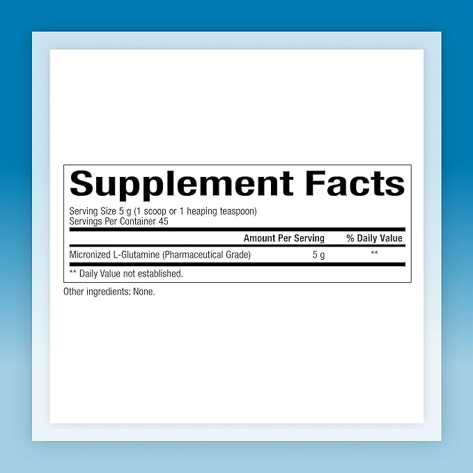 Natural Factors, Micronized L-Glutamine Drink Mix 5000 mg, 8 Oz