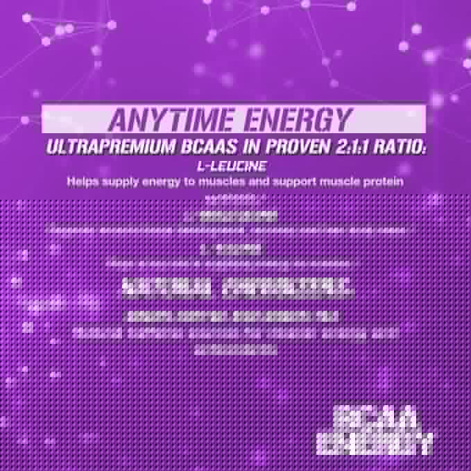 EVL BCAAs Amino Acids Powder - BCAA Energy Pre Workout Powder for Muscle Recovery Lean Growth and Endurance - Rehydrating BCAA Powder Post Workout Recovery Drink with Natural Caffeine - Furious Grape
