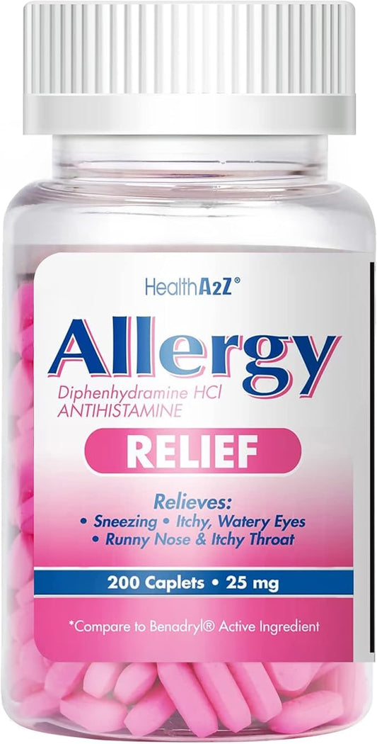 HealthA2Z® Allergy Relief 25mg | (200 Caplets 1))