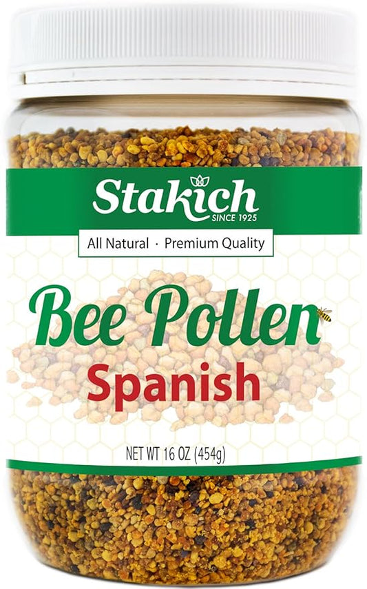 Stakich Spanish Bee Pollen Granules 1 Pound (16 Ounce)