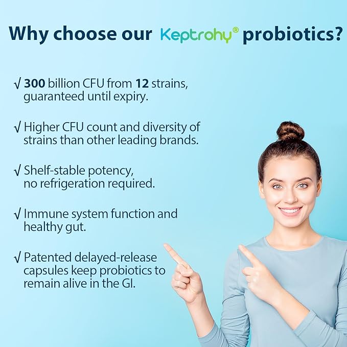 Probiotics for Women and Men, 300 12 Strains 120 Capsules