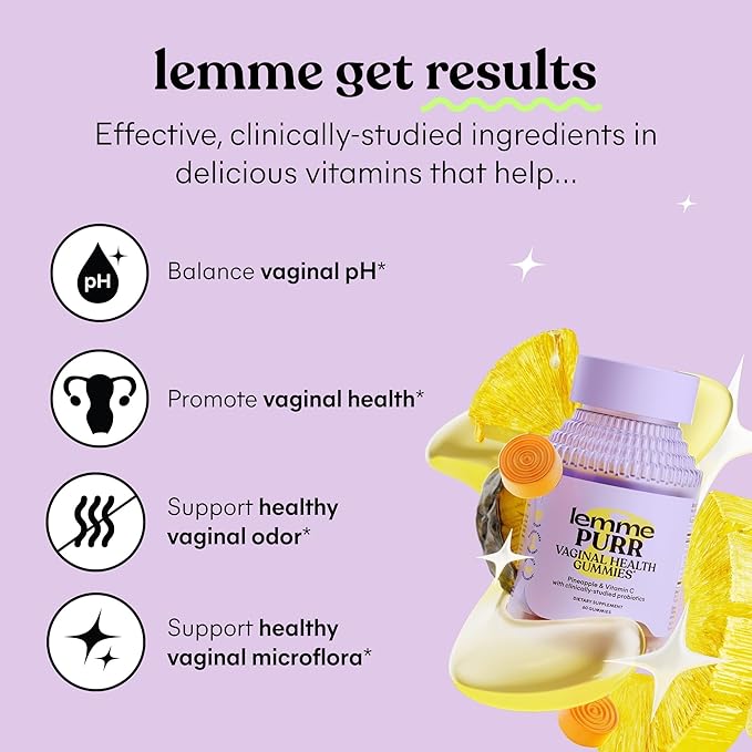 Lemme Purr Vaginal Probiotic Gummies for Women (60 Count) 2)