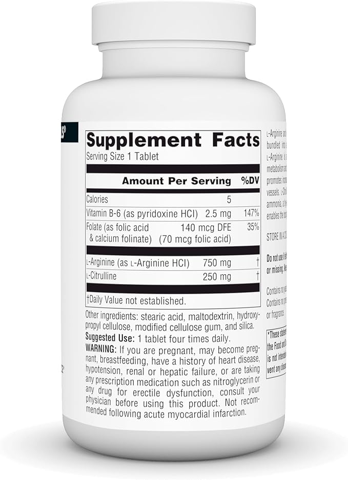 Source Naturals L-Arginine L-Citrulline Complex, 120 1000 mg