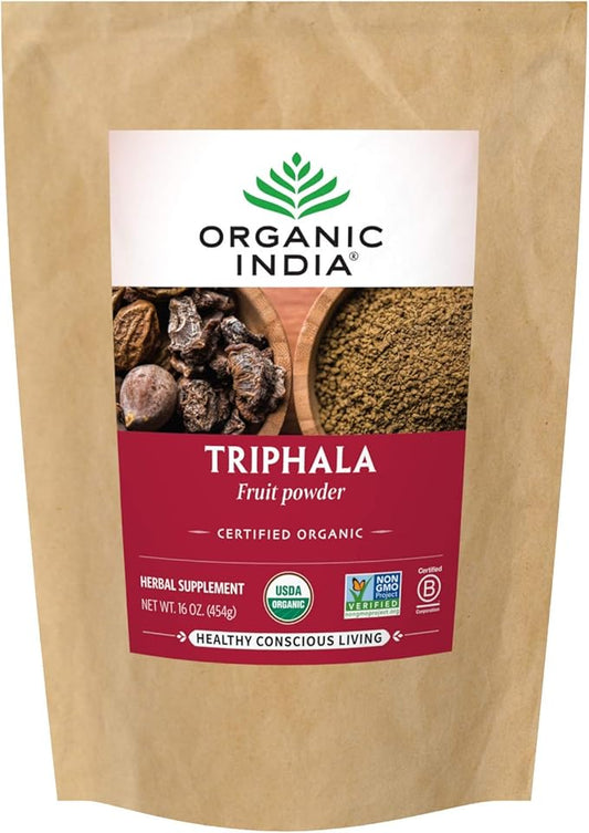 ORGANIC INDIA Triphala Powder, Digestive Support (1 Pound)