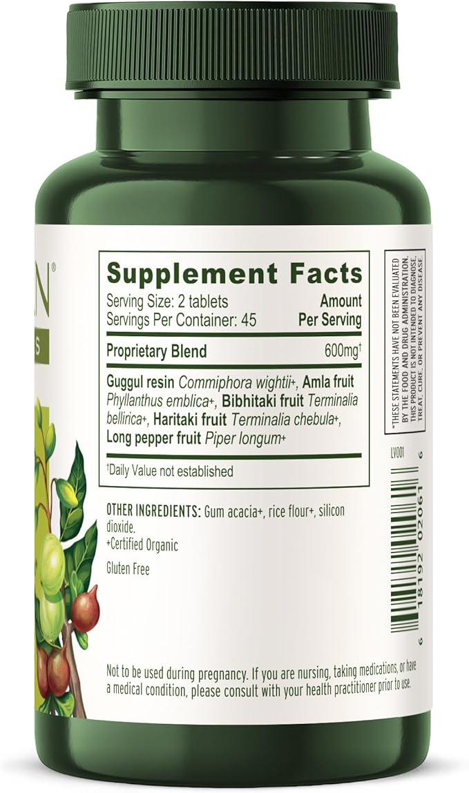 Banyan Botanicals Triphala Guggulu – Organic 90 Tablets