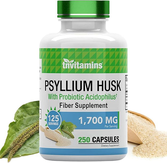 Psyllium Husk Capsules 1700 MG 250 Capsules