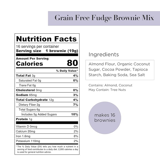 Stellar Eats Fudge Brownie Baking Mix, 10.4 oz, 1 Pack - Grain Free, Gluten Free, Dairy Free, Plant Based, Paleo Friendly