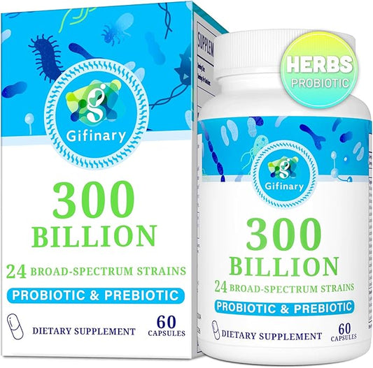 Probiotics for Women and Men, 300 24 Strains 15 Organic 2 Months
