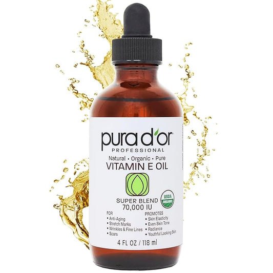 PURA D'OR 4 Oz ORGANIC Vitamin 70,000 IU 100% Natural