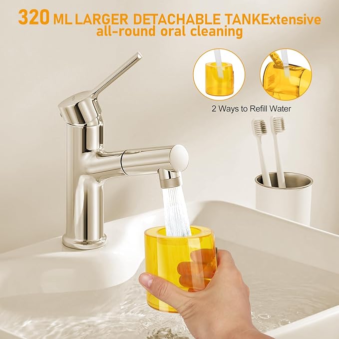 Water Dental flosser for Teeth Cleaning 4 Modes 6 Tips 7 Waterproof