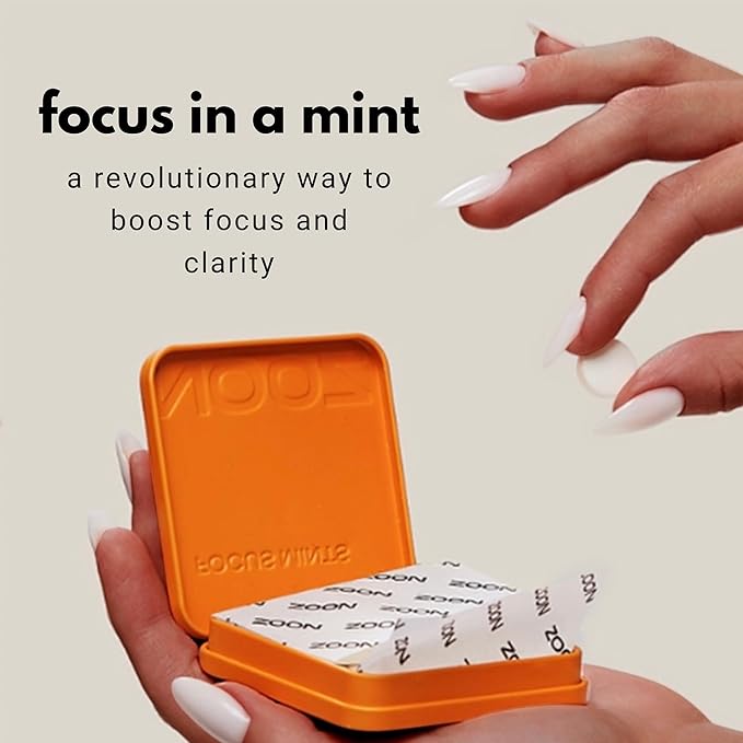 NOOZ Focus Mints Refill Bag - Caffeine-Free Brain Booster for Mental Clarity-Tangerine & Lemon Flavor | Sugar-Free, Travel-Friendly Supplement with Vitamin C, B6, B12 - Non-GMO, Clean Label, 150 Mints