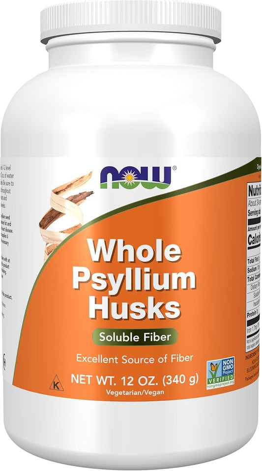 NOW Supplements, Whole Psyllium Husks, Granule, 12-Ounce