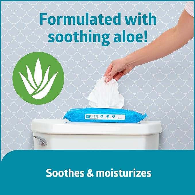 Medline ReadyFlush Select Dispersible Cleansing Cloths, 1 Pack