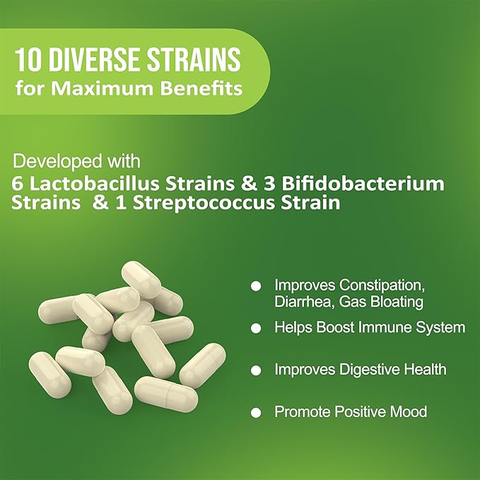 Probiotics 60 Billion CFU 10 Strains 30ct