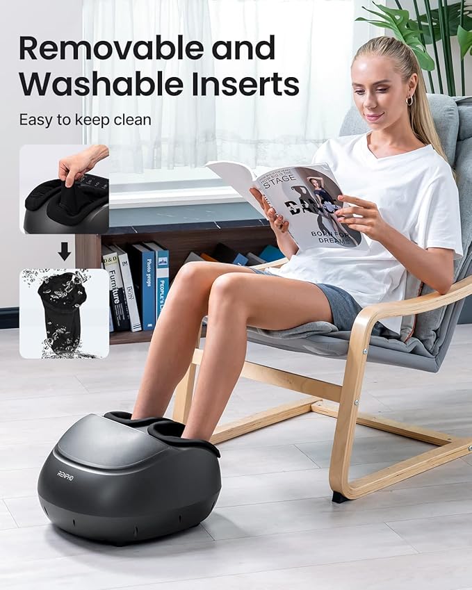RENPHO Foot Massager Machine with Heat, 13, Black