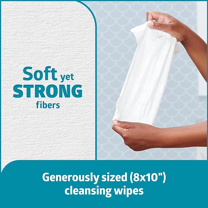 Medline ReadyFlush Select Dispersible Cleansing Cloths, 1 Pack