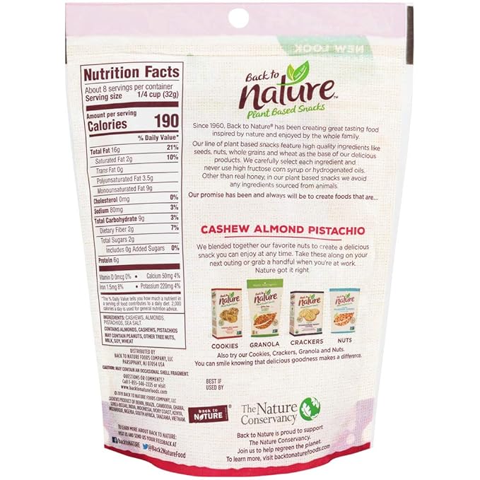Back to Nature Premium Nut Mix 9 Ounce