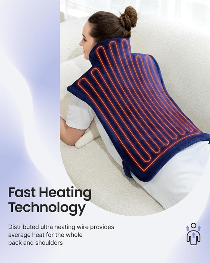 RENPHO Back Heating Pad for Pain 24"x33", Dark
