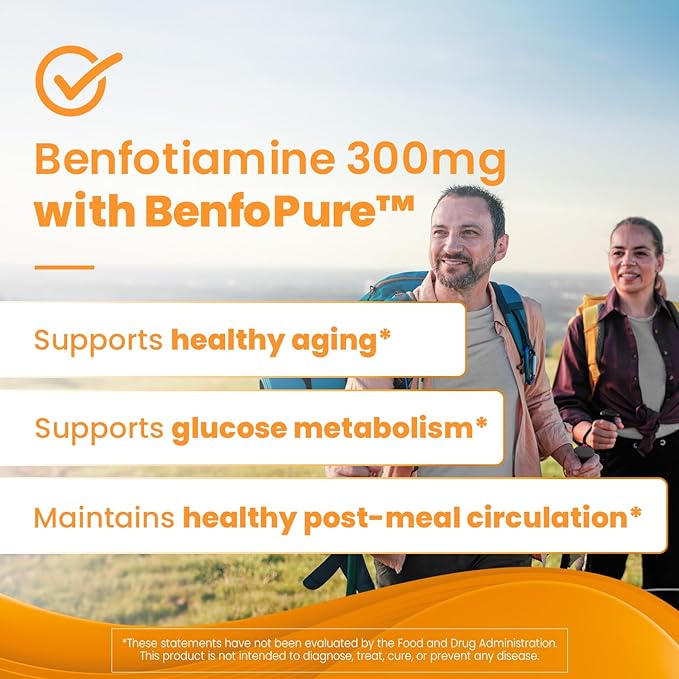 Doctor's Best Benfotiamine 300 with BenfoPure, 300 mg, 60 Veggie