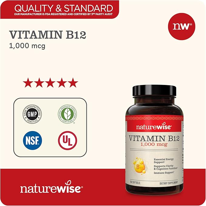 NatureWise Vitamin B12 1,000 mcg 150 D3 5000iu 5000iu 360 360 Mini